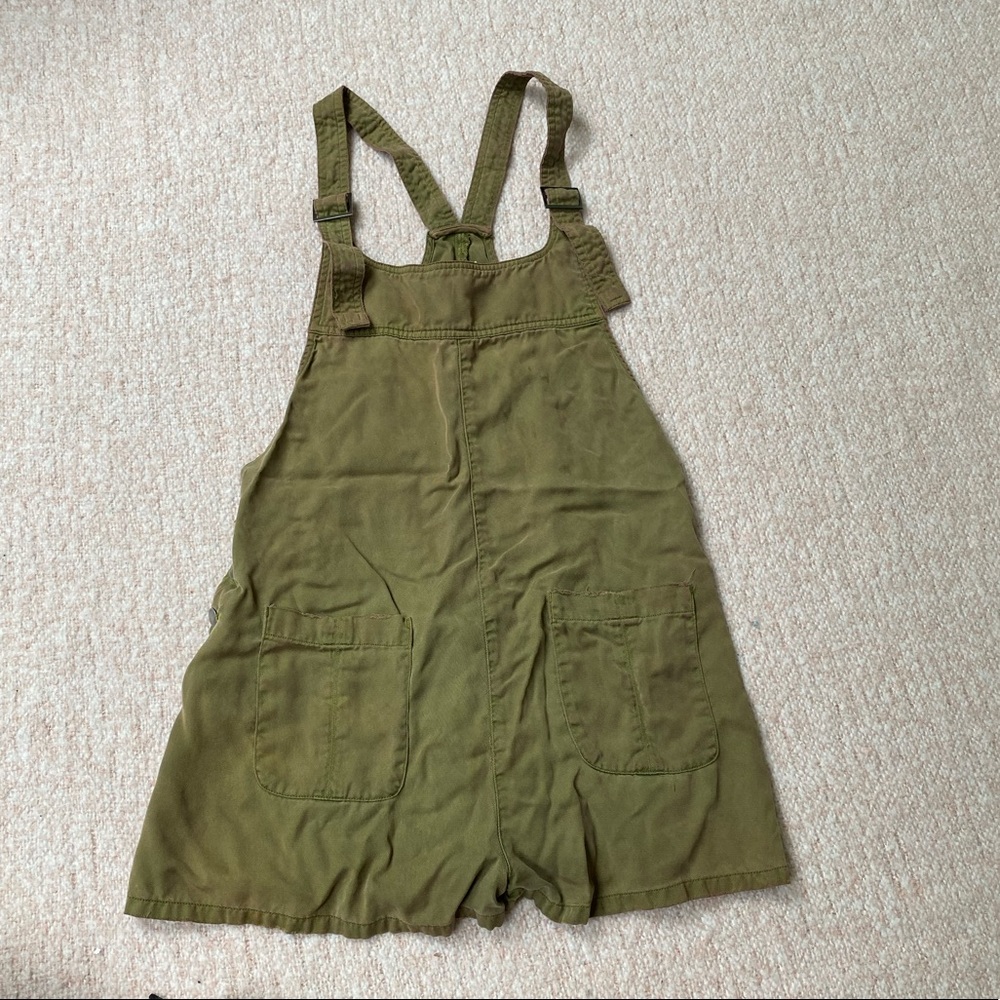 UO Silky buckled military romper
